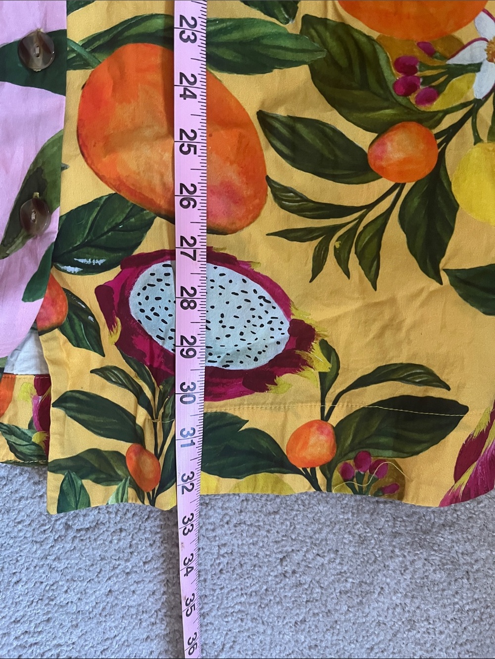 FARM Rio Split Tropical Print Button Jacket - Pink, Yellow & Green - Picture 4 of 4